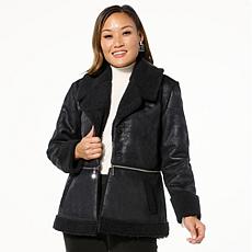 "As Is" GREY by Jhoan Sebastian Grey 2-in-1 Shearling/Faux Leather ...