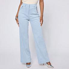 "As Is" Grey by Jhoan Sebastian Grey Flared Denim Knit Pant