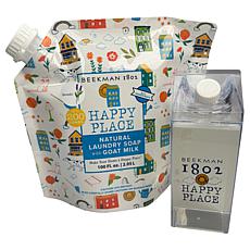 "As Is" Happy Place 200-load Laundry Soap with Milk Carton Dispenser