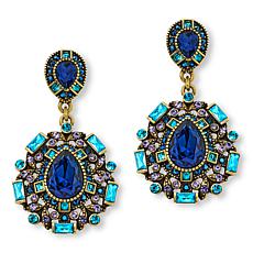 "As Is" Heidi Daus Dare to Dazzle Multi-Shaped Crystal Drop Earrings