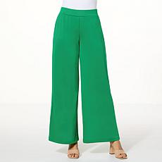 "As Is" IMAN Global Chic All Day Elegance Wide-Leg Ponte Pant