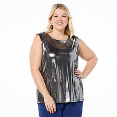 "As Is" IMAN Global Chic Crewneck Shell Tank Top