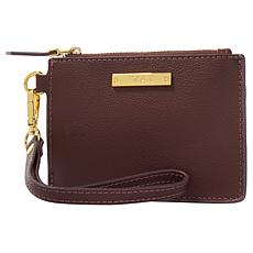 "As Is" IMAN Global Chic Pebbled Leather Wristlet Wallet