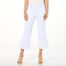 "As Is" IMAN Global Chic Perfect Fit 360 Denim Wide-Leg Crop Jean