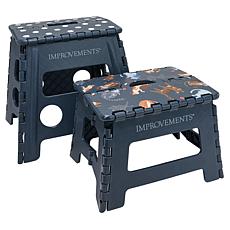 "As Is" Improvements 14.5" and 12.5" Folding Plastic Step Stools