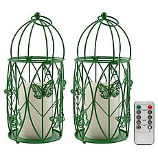 "As Is" Improvements Tiered Metal Lanterns - Set of 2