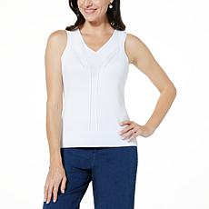 "As Is" Jaclyn Smith Fine Gauge V-Neck Sweater Tank