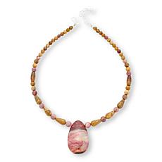 "As Is" Jay King Rainbow Chalcedony and Jasper Necklace