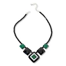 "As Is" Jay King Silver Multigemstone Inlay Station 18" Necklace