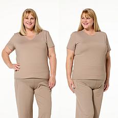 "As Is" Joy Collection Cool & Clean Two Performance Tees w/Headband 