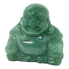 "As Is" KALIFANO 2.5" Carved Gemstone Laughing Buddha