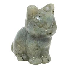 "As Is" KALIFANO Gemstone Cat Carving