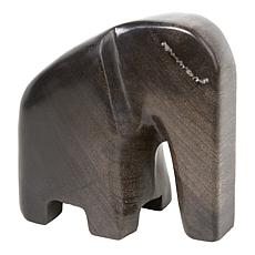 "As Is" KALIFANO Indonesian Petrified Wood Elephant Carving
