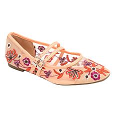 "As Is" Kenneth Cole Reaction Malibu Nites Embroidered Mary Jane