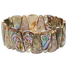 "As Is" Kwan Collections Abalone Shell Stretch Bracelet