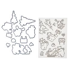 "As Is" LDRS Creative Christmas Tree Shopping Stamp and Die Set