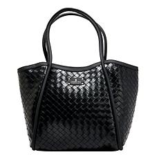 "As Is" London Fog Hannah Woven Shopper Tote