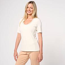 "As Is" Mark & James by Badgley Mischka Amy Short Sleeve Tee