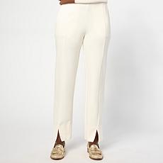 "As Is" MarlaWynne 360 Stretch Narrow Leg Pant with Front Slits