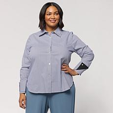 "As Is" MarlaWynne Cotton Poplin Double-Detail Shirt