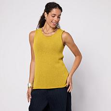 "As Is" MarlaWynne Wynne Collection Round Neck Sweater Tank