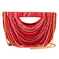 "As Is" Mary Frances Hand-Beaded Multistrand Crossbody Clutch