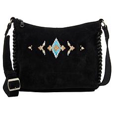 "As Is" Minnetonka Nizhoni Hand-Beaded Suede Handbag