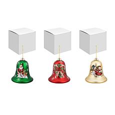 "As Is" Mr. Christmas Shatterproof Bell Ornaments 3-Pack