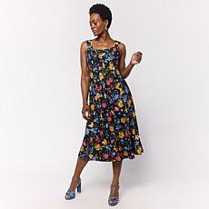 "As Is" Nina Leonard Sleeveless Scoop-Neck A-Line Dress