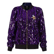 "As Is" Officially Licensed NFL Women's Sequin Jacket by Cuce - Vik...