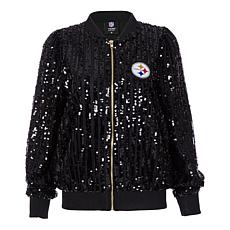 "As Is" Officially Licensed NFL Women's Sequin Jacket by Cuce - Ste...