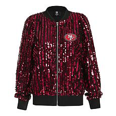 "As Is" Officially Licensed NFL Women's Sequin Jacket by Cuce - 49ers