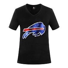 "As Is" Officially Licensed NFL Women's Sequin Logo Tee from Fabgat...