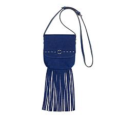 "As Is" Patricia Nash Cella Suede Leather Fringe Crossbody Bag