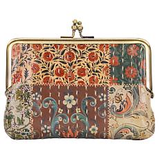 "As Is" Patricia Nash Fira Frame Leather Pouch
