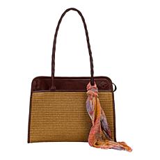 "As Is" Patricia Nash Large Paris Satchel With Scarf