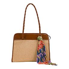 "As Is" Patricia Nash Large Paris Satchel With Scarf