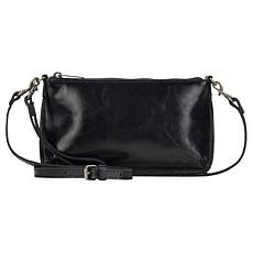 "As Is" Patricia Nash Laurina Leather Crossbody with Wristlet Strap