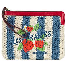 "As Is" Patricia Nash Les Fraises Woven Wristlet