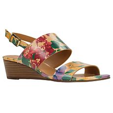 "As Is" Patricia Nash Mirella Leather Wedge Sandal