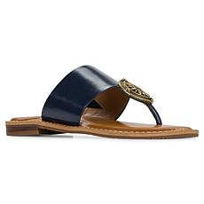 "As Is" Patricia Nash Niki Leather Compass Medallion Sandal