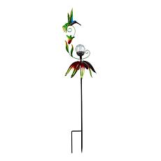 "As Is" Plow and Hearth 48" Lit Solar Wind Spinner with Crackle Ball