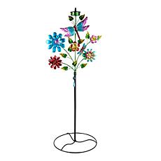 "As Is" Plow & Hearth Solar Metal 4-in-1 Wreath Garden Decor