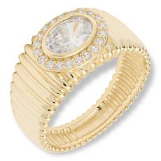 "As Is" Radiance by Absolute™ 1.56ctw Ribbed East/West Oval Stone Ring