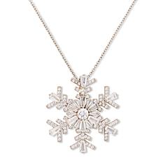 "As Is" Radiance by Absolute™ 7.88ctw Snowflake Pin/Pendant with Chain