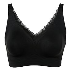 "As Is" Rhonda Shear Lace-Detail Gel Bra with Back Closure