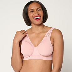 "As Is" Rhonda Shear Seamless Bra with Lace