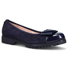 "As Is" Ron White Isobell Leather Ballet Flat with Satin Shoe Bag