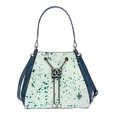 "As Is" Sharif Legacy Haircalf Leather Drawstring Shoulder Bag