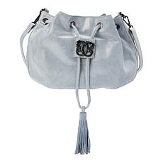 "As Is" Sharif Legacy Leather Balloon Drawstring Crossbody Bag